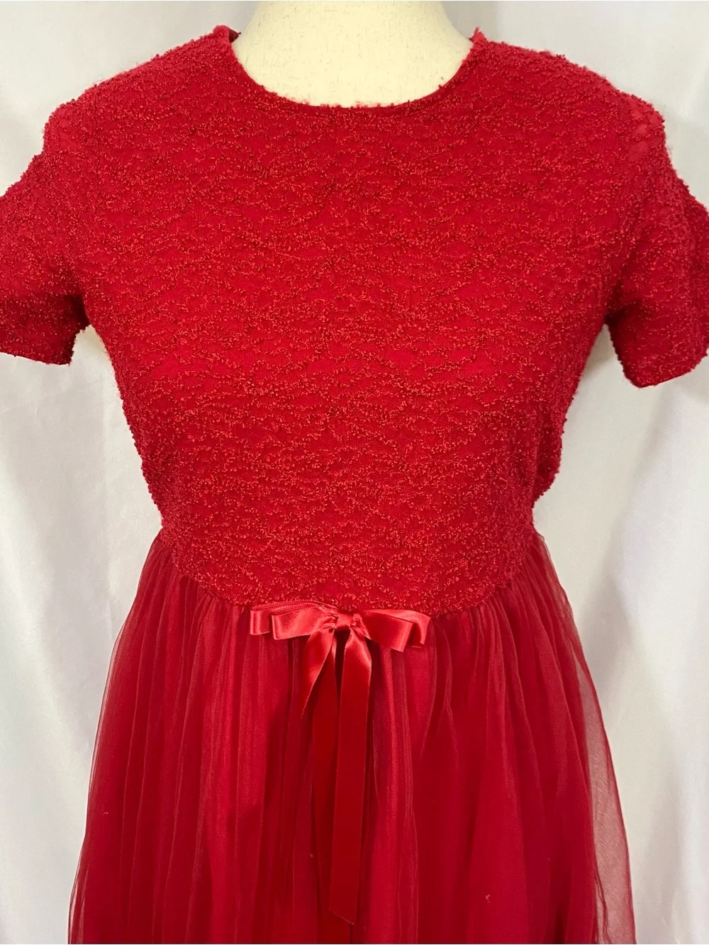 Vintage Ashley Ann Red Party Dress Size 16